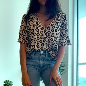 Leopard print blouse